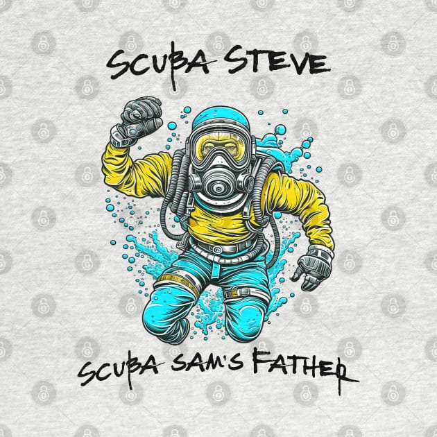 Funny scuba diving shirt for dad by Turtle Trends Inc